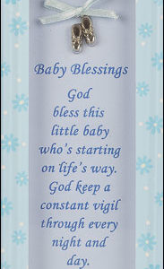 Glass Plaque - Baby Blessings Boy