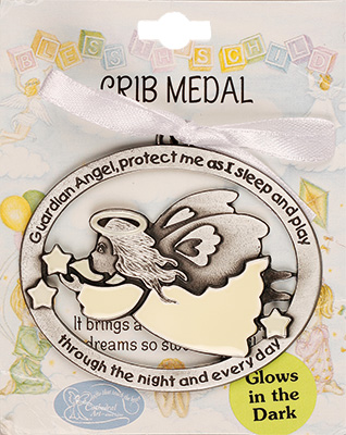 Protect This Child Baby Girl Cradle Medal 3 Inch 
