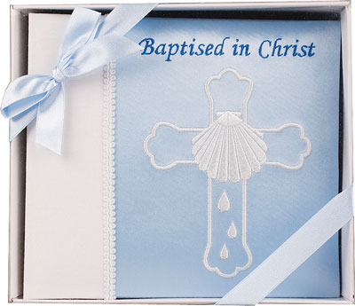 Embroidered Baptism Photo Album Boy