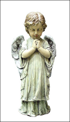 Resin Grave Statue - 15 inch Praying Angel