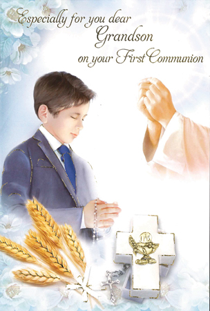 Communion Card Boy Grandson 1
