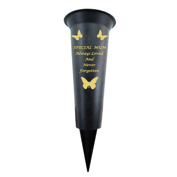 DF13659-Special-mum-plastic-spike-memorial-vase-with-butterfly-decoration.