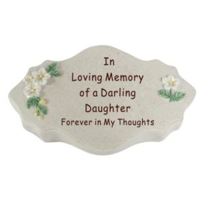 In Loving Memory Daughter oval shaped plaque. - Copy (2)