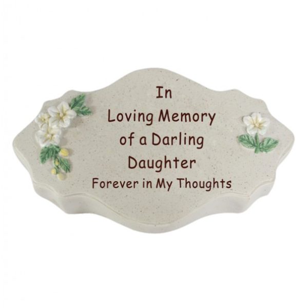 In Loving Memory Daughter oval shaped plaque. – Copy (2)