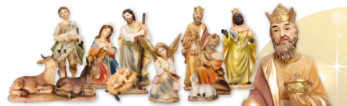 6 inch - 11 Figure Resin Nativity Set.