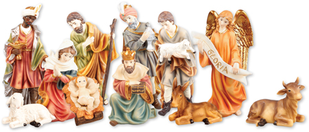 8 inch – 11 Figure Resin Nativity Set