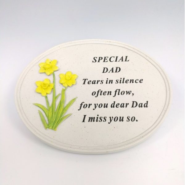 Dad Daffodil Oval Plaque 1