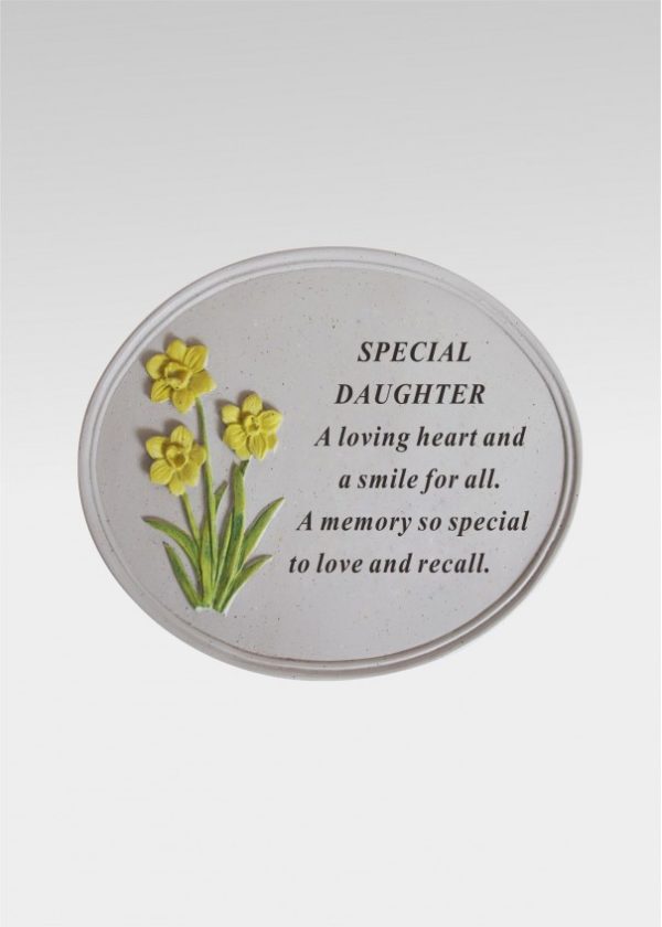 Daughter Daffodil Oval Plaque 1