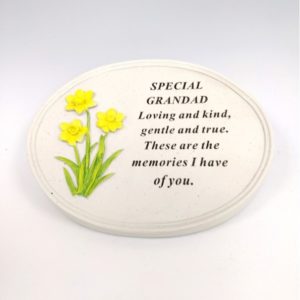 Grandad Daffodil Oval Plaque