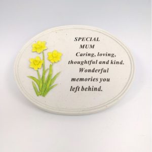 Mum Daffodil Oval Plaque