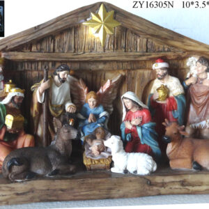Nativity Scene with Lighting Star Set