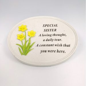 Sister Daffodil Oval Plaque