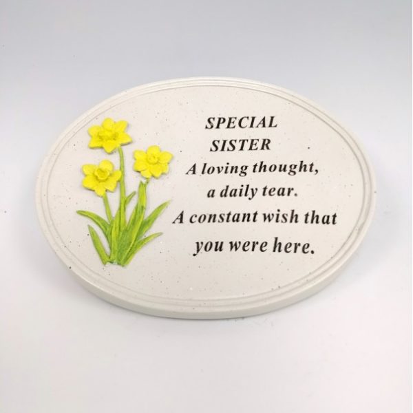 Sister Daffodil Oval Plaque 1
