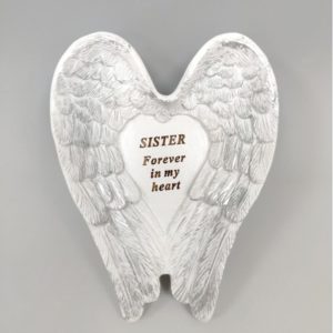 Sister White and Silver Angel Wings Stone.