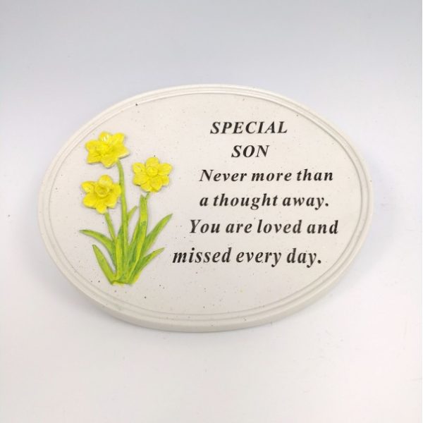 Son Daffodil Oval Plaque 1