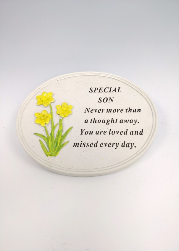 Son Daffodil Oval Plaque