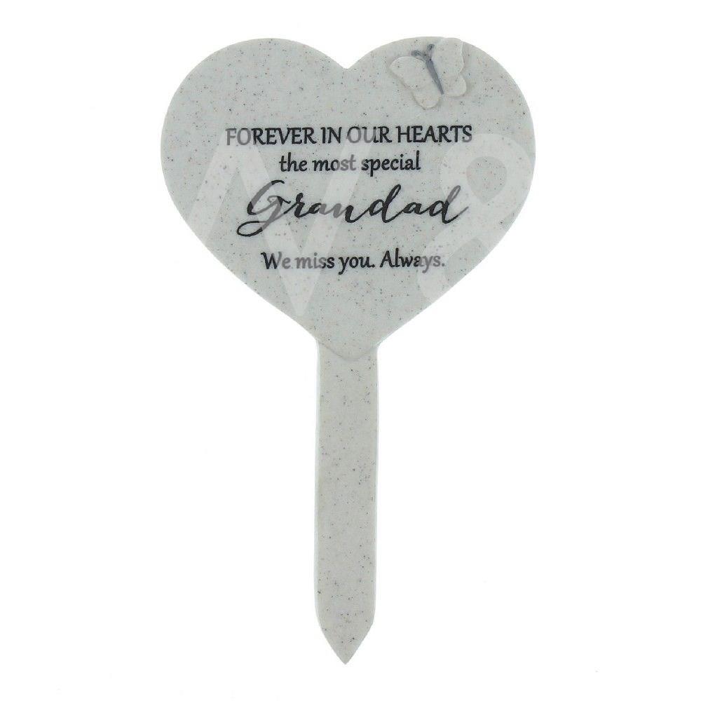 Mum & Dad Sentiment Heart Graveside Remembrance Plaque Ornament DF17416F 