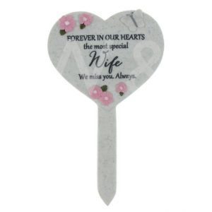 Thoughts Of You - Wife - Heart Graveside Stake.