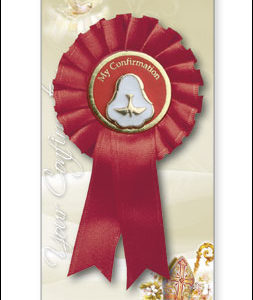 Confirmation Rosette with Pearl Medal