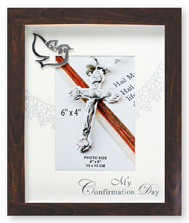 Confirmation Wooden Photo Frame – Brown Finish – Symbolic