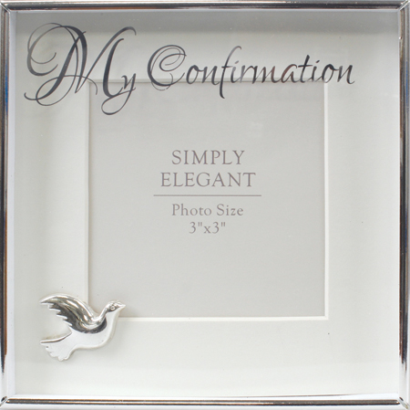 Confirmation Photo Frame - Metal - Silver Finish