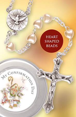 Confirmation Rosary Bead Imitation Pearl