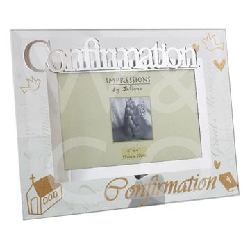 GLASS PHOTO FRAME - CONFIRMATION 6 X 4 INCH