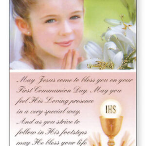 First Holy Communion Prayer Card Girl