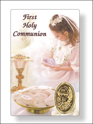 First Holy Communion Prayer Card Girl 1