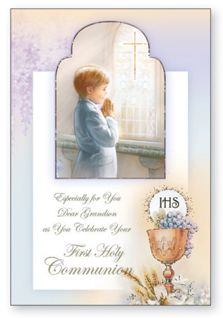 Communion Card Boy Grandson 1