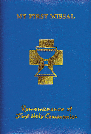 First Communion Book Blue Hardback Padded
