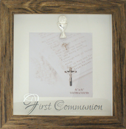 First Communion Photo Frame Wood Finish  1