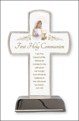 First Communion Silver Plated Cross Girl – 6 inch 1
