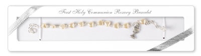 Communion Rosary Bracelet Glass