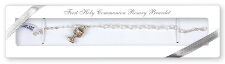 Communion Rosary Bracelet Glass