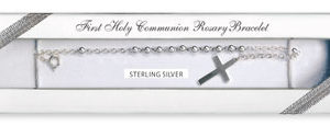 Communion Rosary Bracelet Sterling Silver