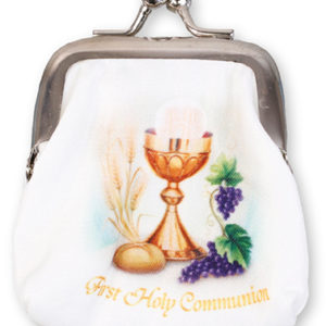 Communion Rosary Case with Clasp - White