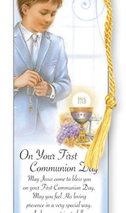 First Communion Bookmark - Boy