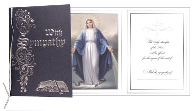 2168 Mass Card with Ribbon Blue Cover