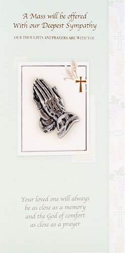 21996 Hand Crafted Card Deepest Sympathy Mass