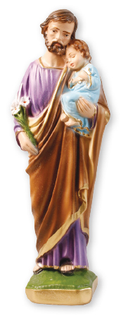 5551 8.5 inch Plaster Statue St. Joseph
