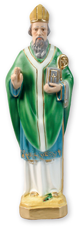 5556 8 inch Plaster Statue St. Patrick