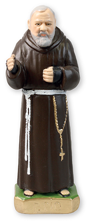 5587 8 inch Plaster Statue Padre Pio