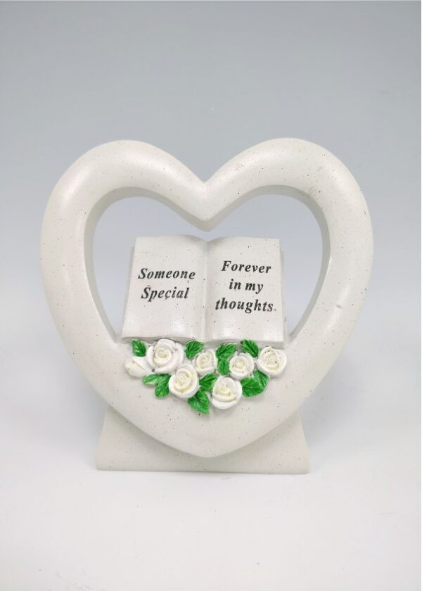 Someone Special book in heart with white roses – DF17853