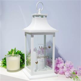 Thoughts Of You White Memorial Lantern Mum – TY128M