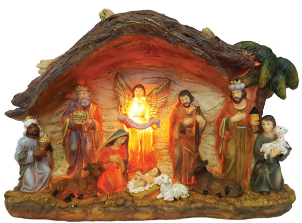 2052 Large Nativity Scene with Plug in Light