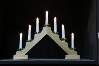 7 Light Wooden Candle Bridge – CH1050