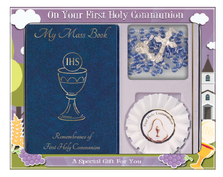C5218 Communion Gift Set Blue Book