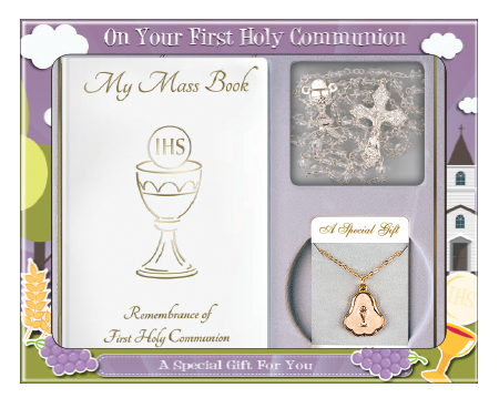 C5219 Communion Gift Set White Book