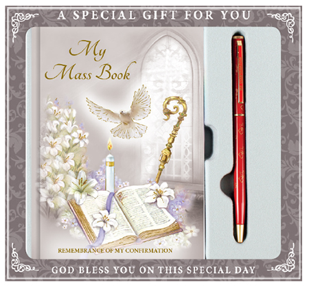 F577 Confirmation Gift Set Symbolic Book & Pen
